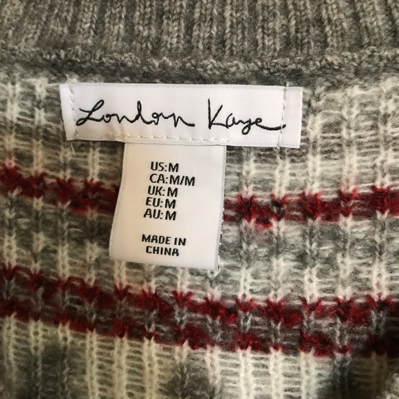 NWT London Kaye Cropped Christmas Sweater Vest Women’s Size Medium - Picture 2 of 3